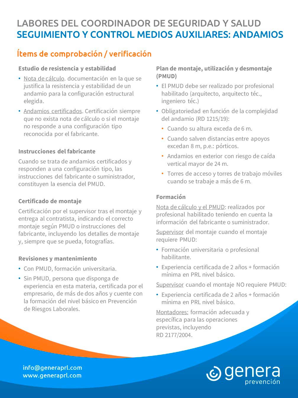 Seguimiento y Control de Medios Auxiliares: Andamios